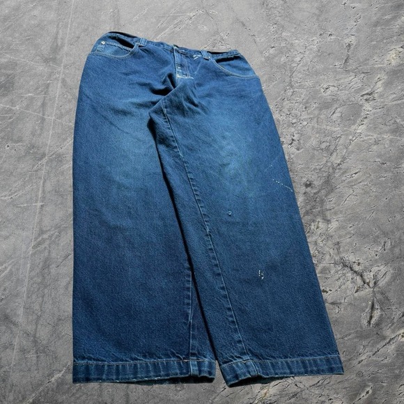Baggy Wide Leg IOU Jnco Styl Skater Denim Surf Y2k Vintage Jeans 38x32 - Picture 6 of 8
